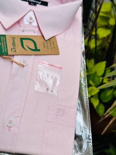 Pastel Pink Plain Cotton Linen photo review