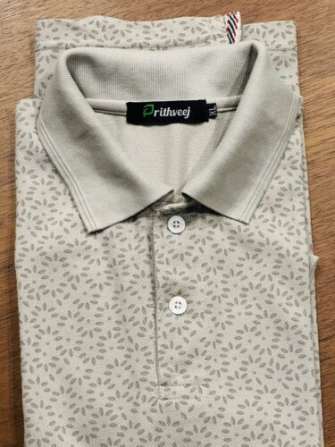 Beige Printed Polo T Shirt photo review