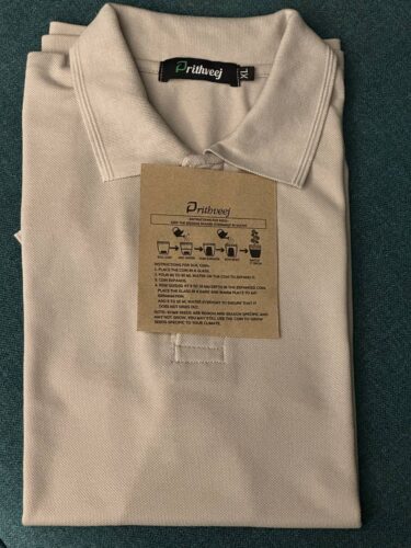 Beige Plain Polo T Shirt photo review